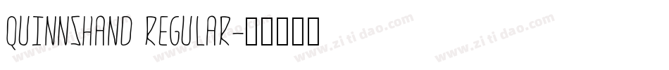 QuinnsHand Regular字体转换